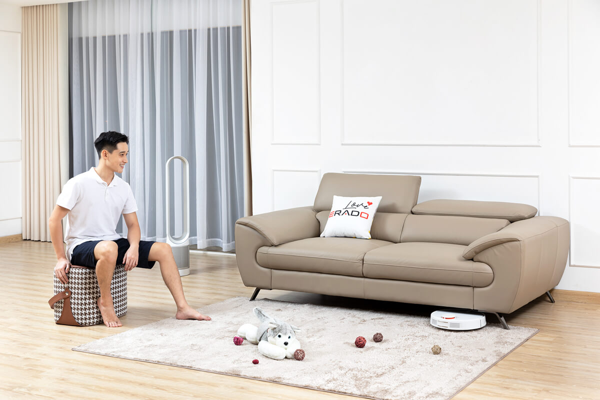 Ghế sofa đơn da Malaysia mẫu 2151-F