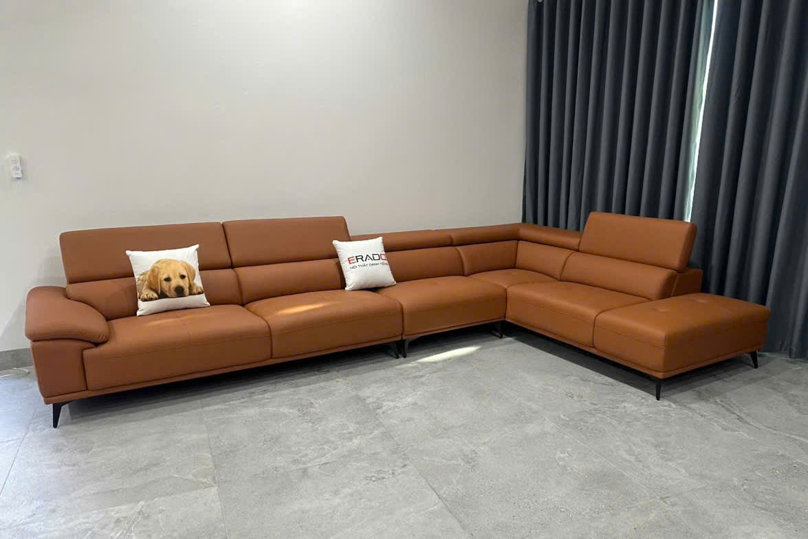 ERADO BÀN GIAO THÀNH CÔNG BỘ SOFA GÓC QUÂY CHO CHỊ NHUNG Ở HƯNG YÊN