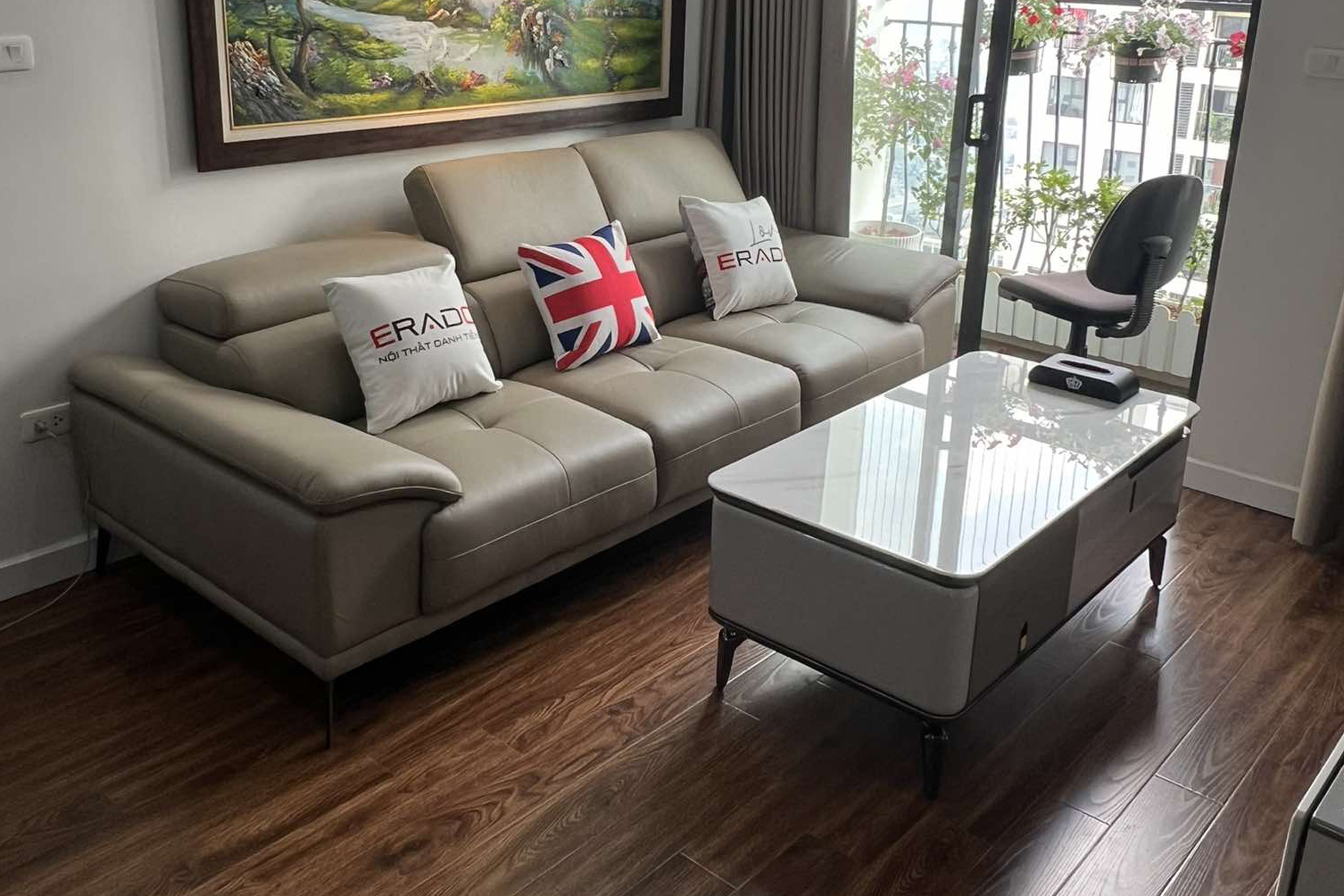 ERADO BÀN GIAO THÀNH CÔNG SOFA DA THẬT NHẬP KHẨU CHO ANH SANG Ở BẮC TỪ LIÊM