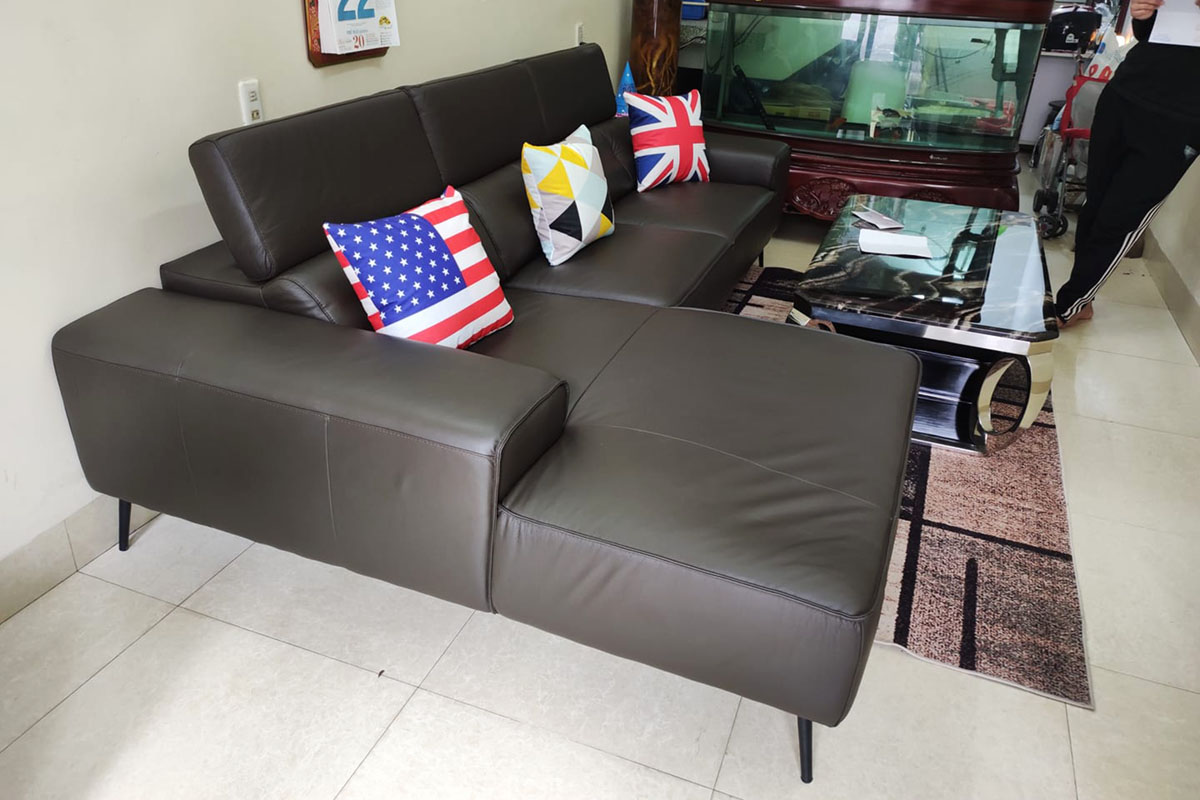 Cô Hiền Hải Dương Sofa da thật Bàn trà