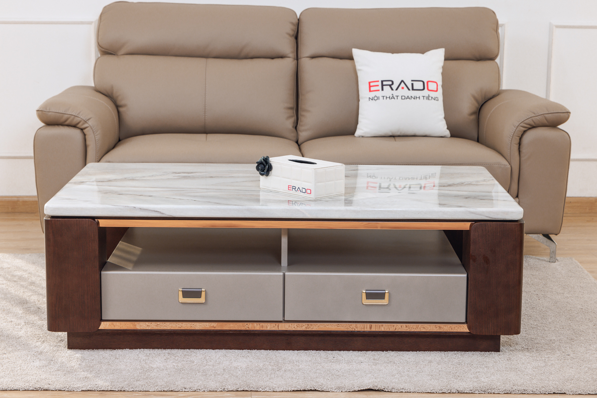Bàn trà đẹp hiện đại phối gỗ 2204