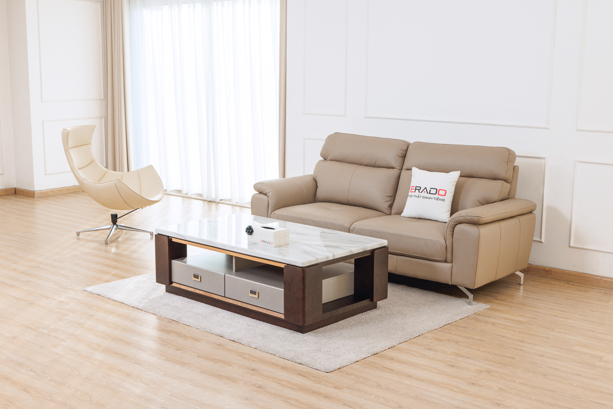 Bàn trà đẹp hiện đại phối gỗ 2204