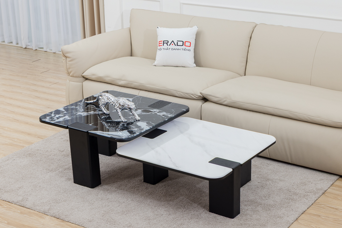 Bàn trà mặt đá mã S2195