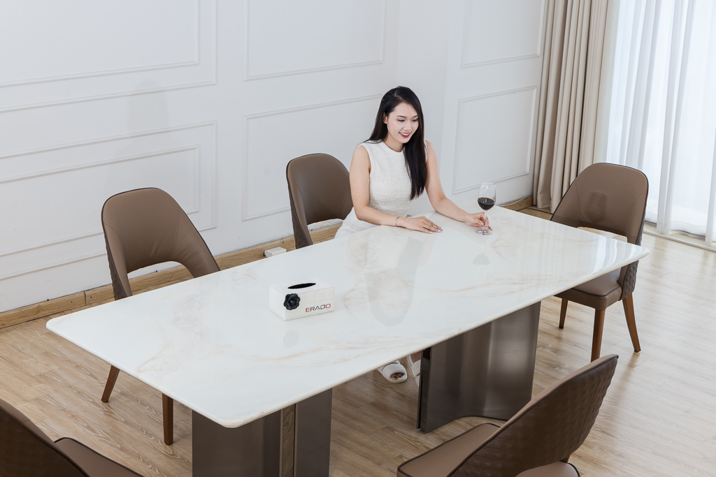 Bộ bàn ăn mã CT708-1.6MA