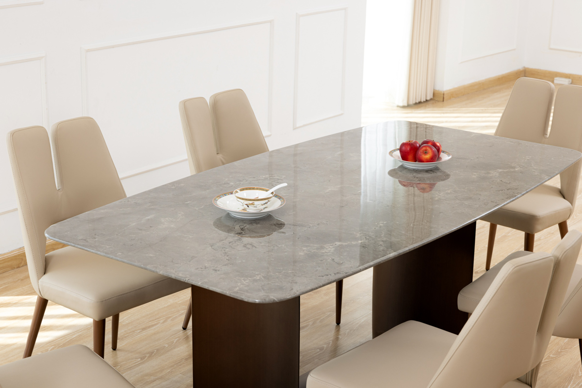 Bộ bàn ăn mặt đá marble T1982