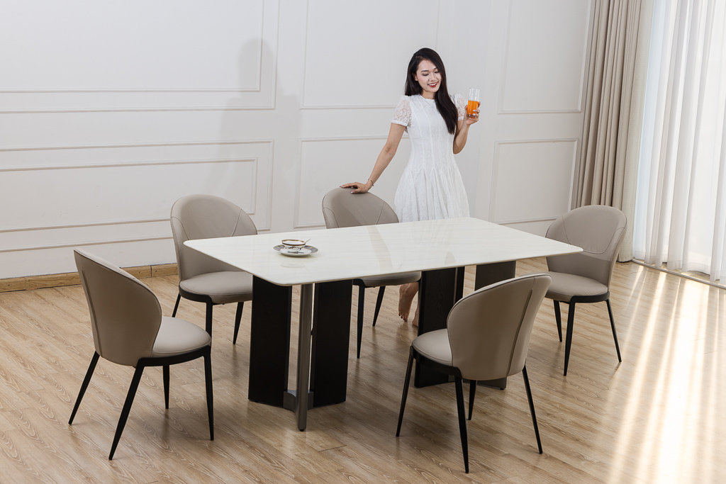 Bộ bàn ghế ăn mã DL100-1.8M