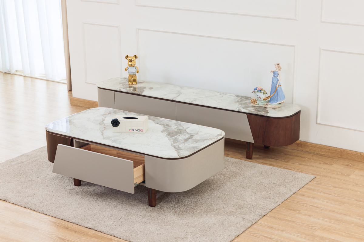 Bộ bàn trà kệ ti vi 567 cho phòng khách