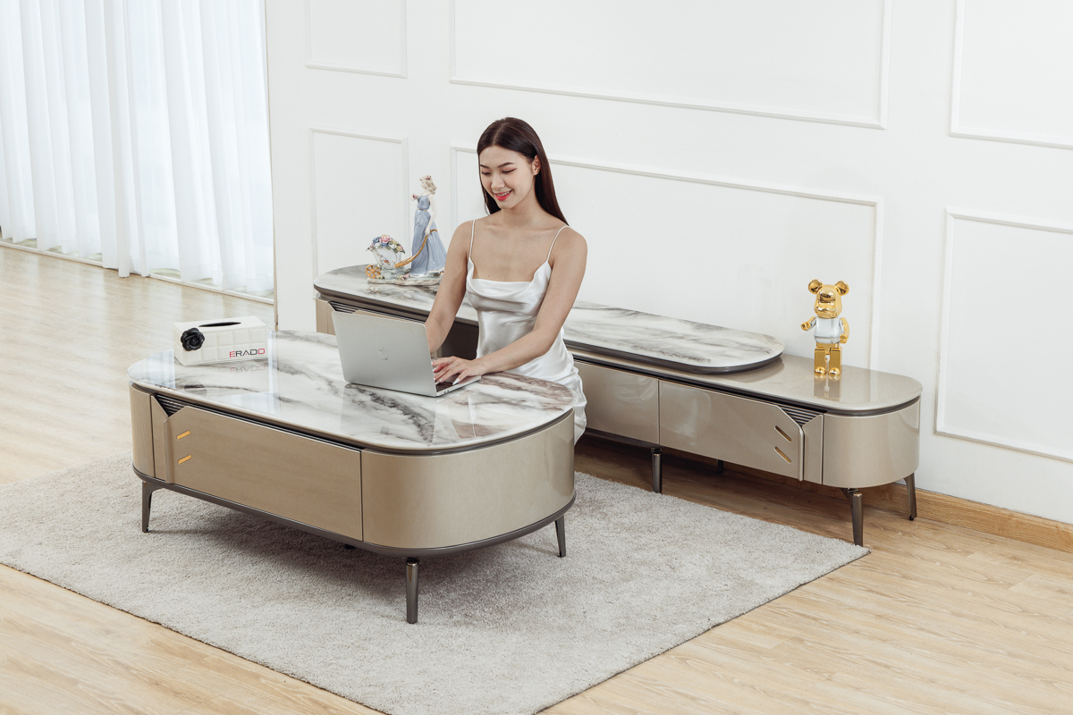 Bộ bàn trà - Kệ ti vi B37 cho phòng khách