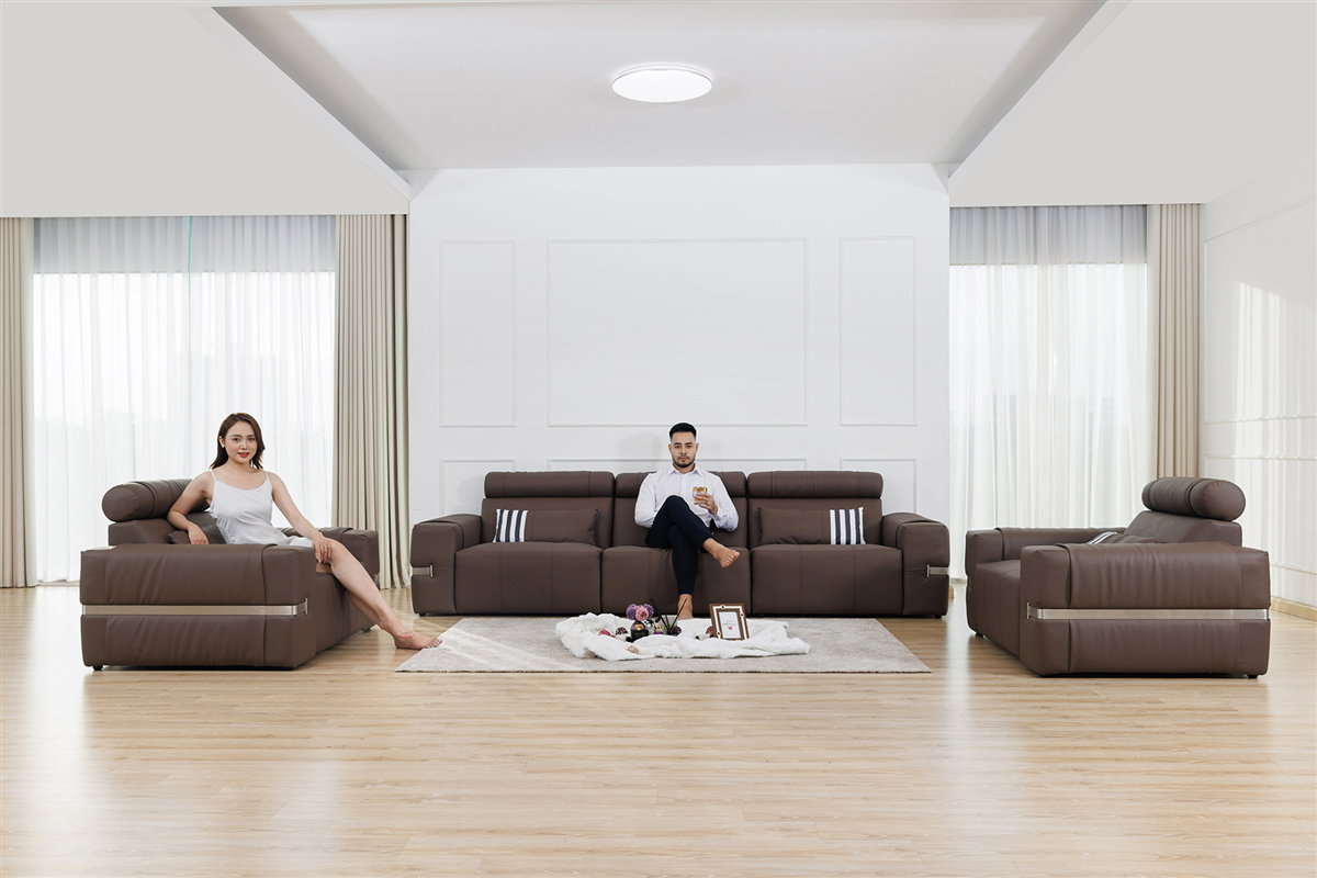 Bộ ghế sofa da AM23 - Thiết kế mới 2024