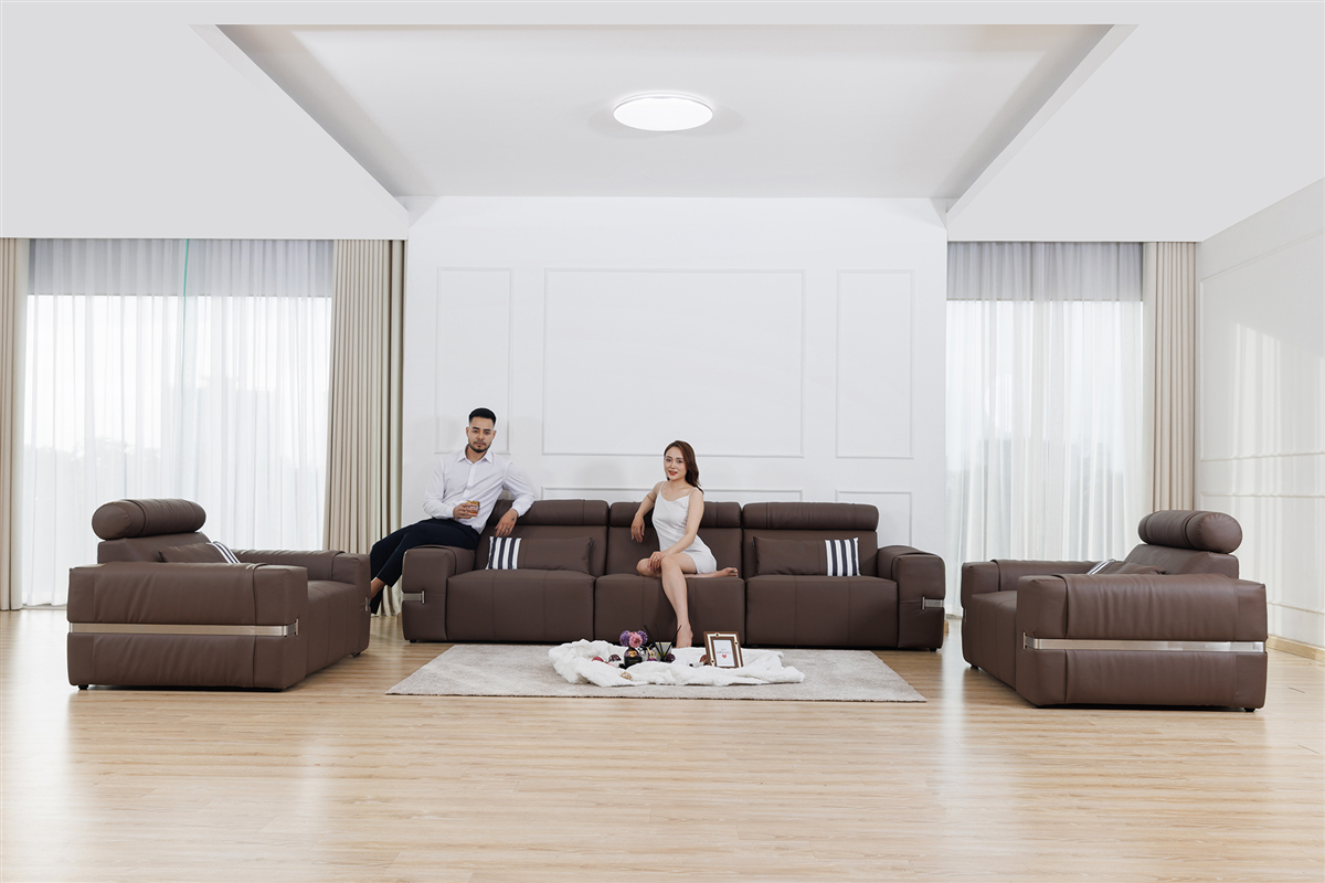 Bộ ghế sofa da AM23 - Thiết kế mới 2024