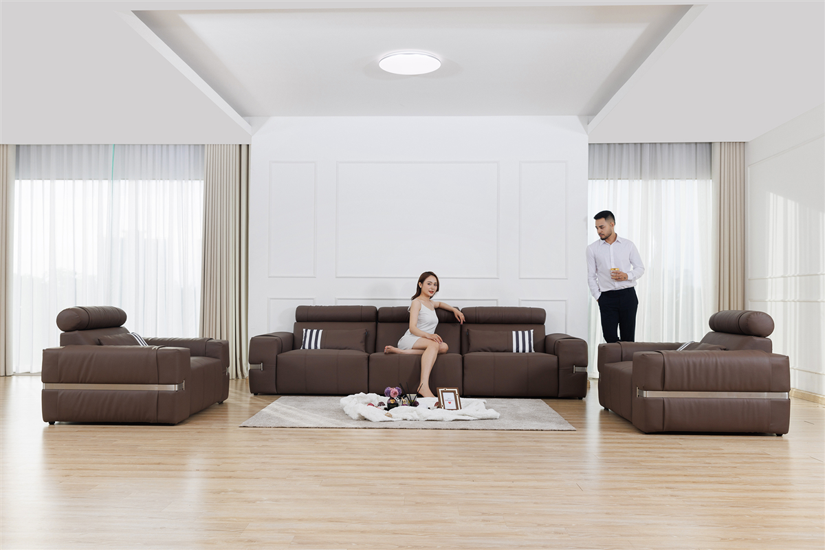 Bộ ghế sofa da AM23 - Thiết kế mới 2024