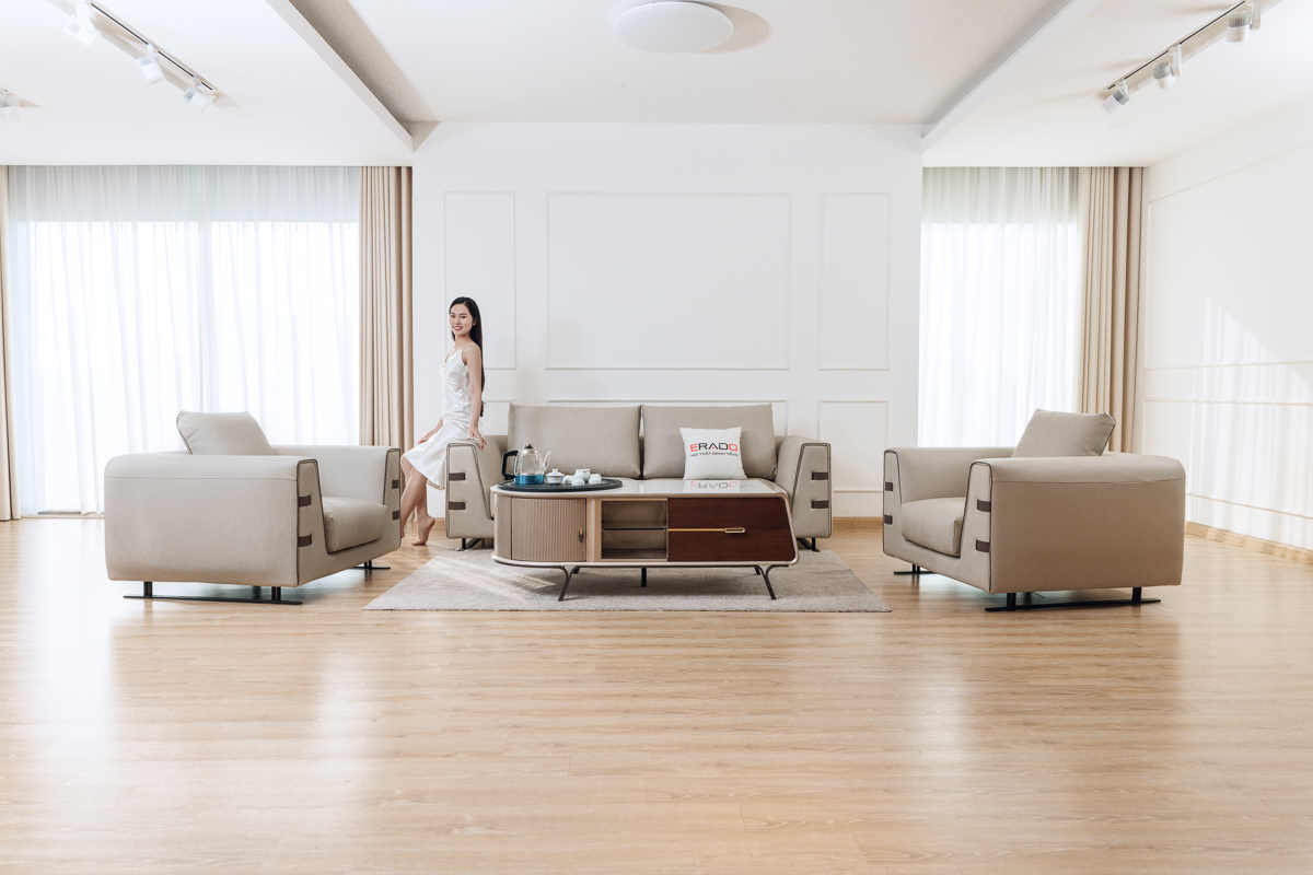 Bộ ghế sofa da NV04 hiện đại cho phòng khách