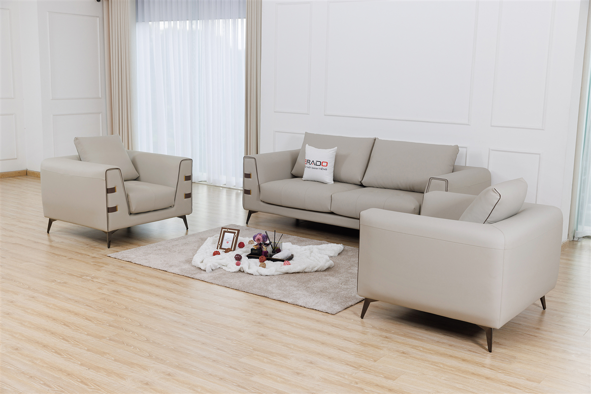 Bộ ghế sofa da NV04 - Thiết kế hiện đại 2024