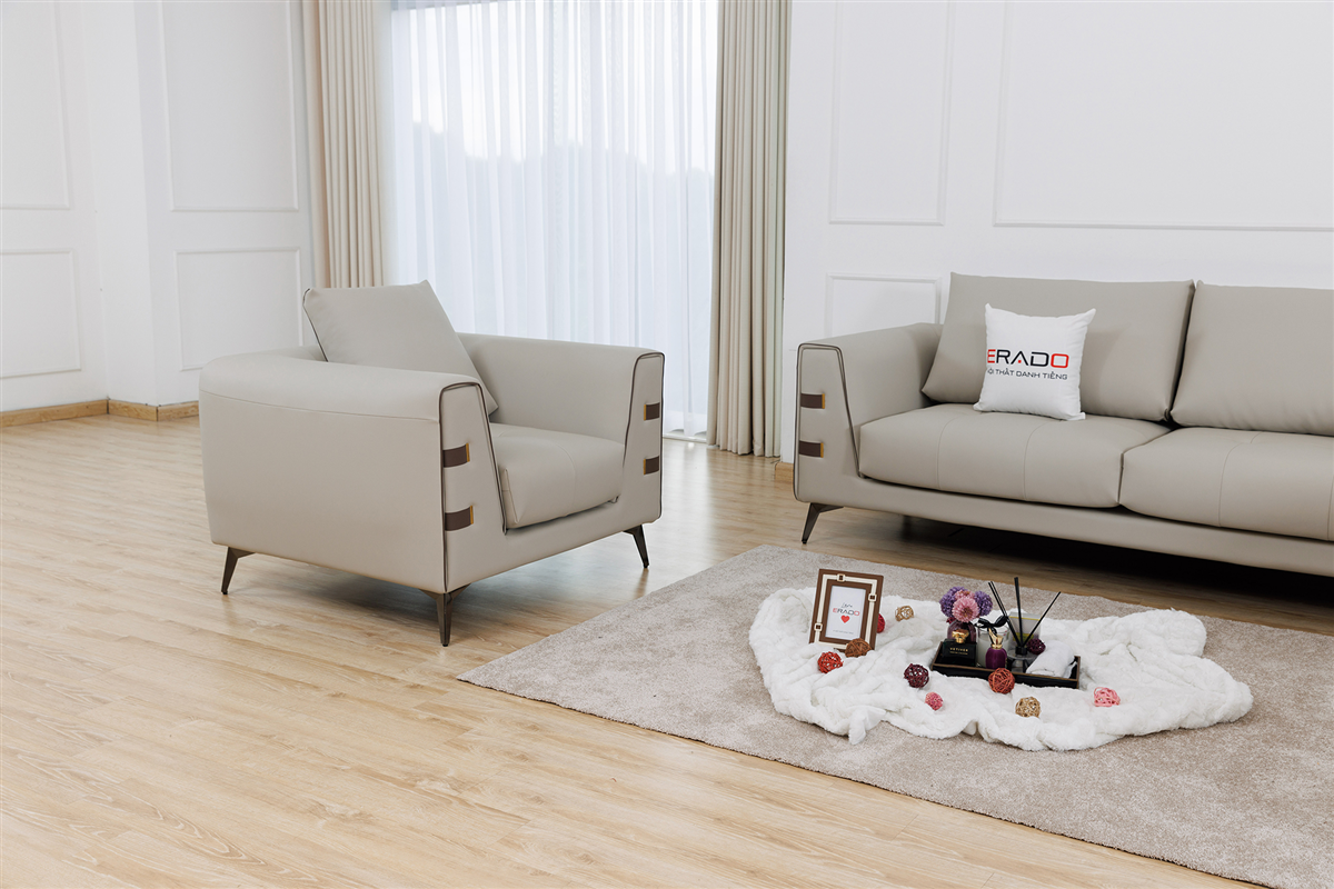 Bộ ghế sofa da NV04 - Thiết kế hiện đại 2024