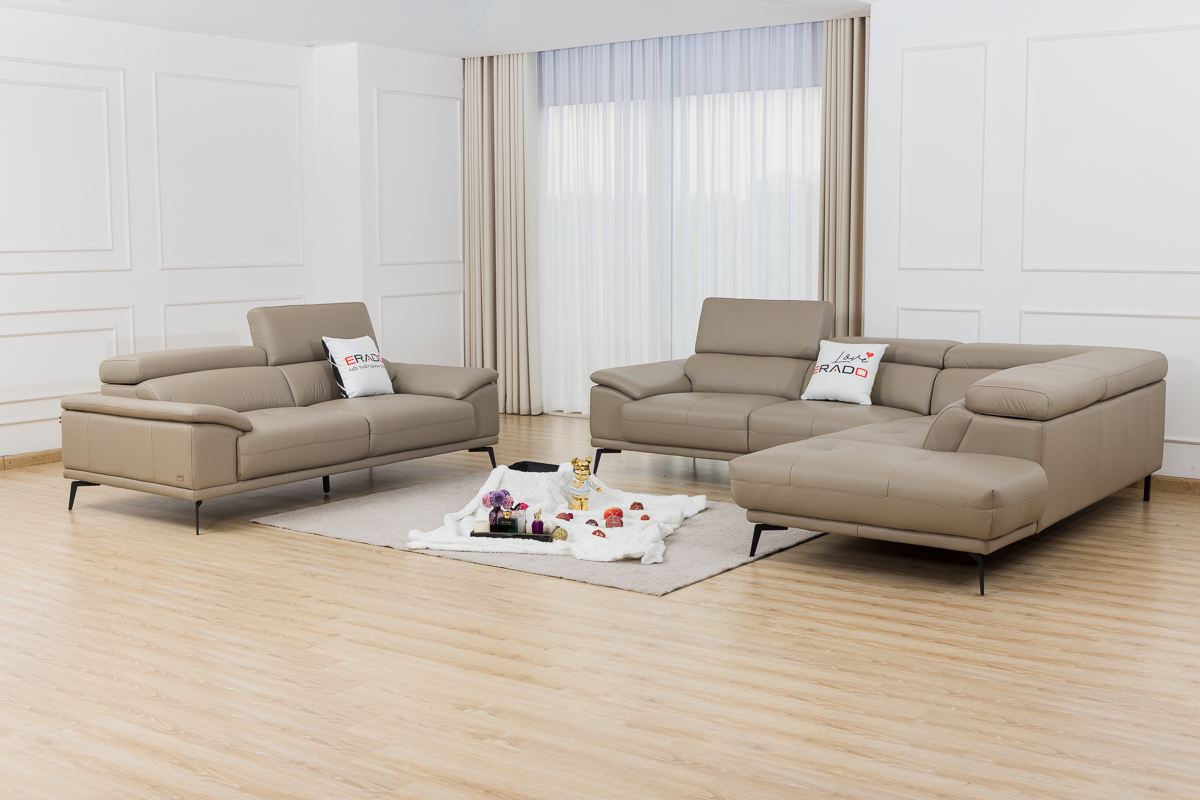 Bộ sofa da bò 2185 - Sang trọng từng điểm chạm