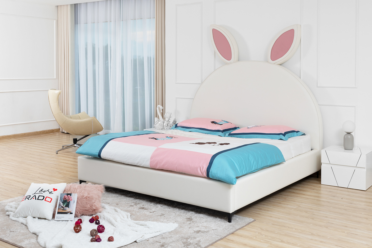 Giường ngủ thỏ trắng mã AT7
