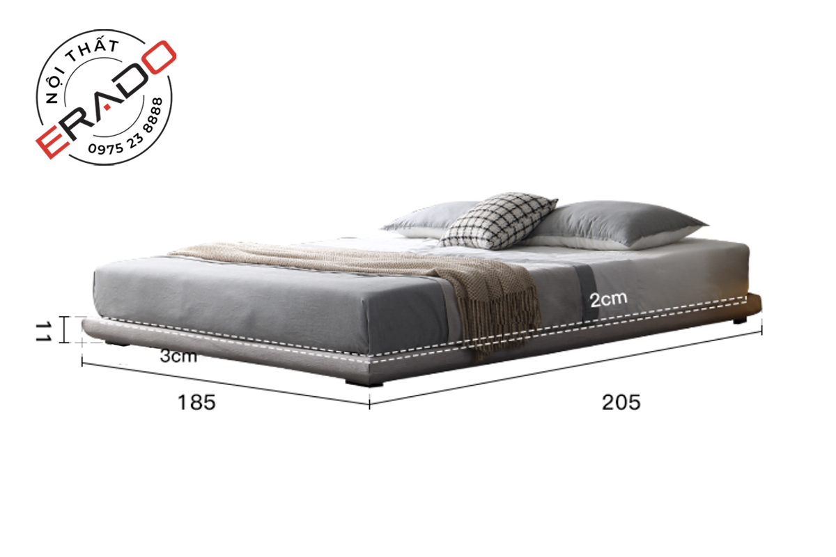Giường ngủ vải nhập khẩu mã 133