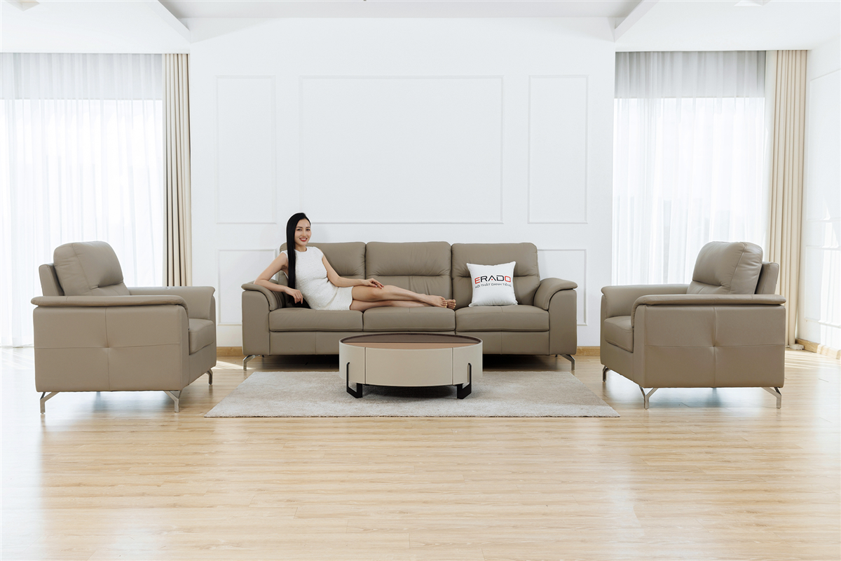 Sofa bộ da thật nhập khẩu Malaysia mã 9412