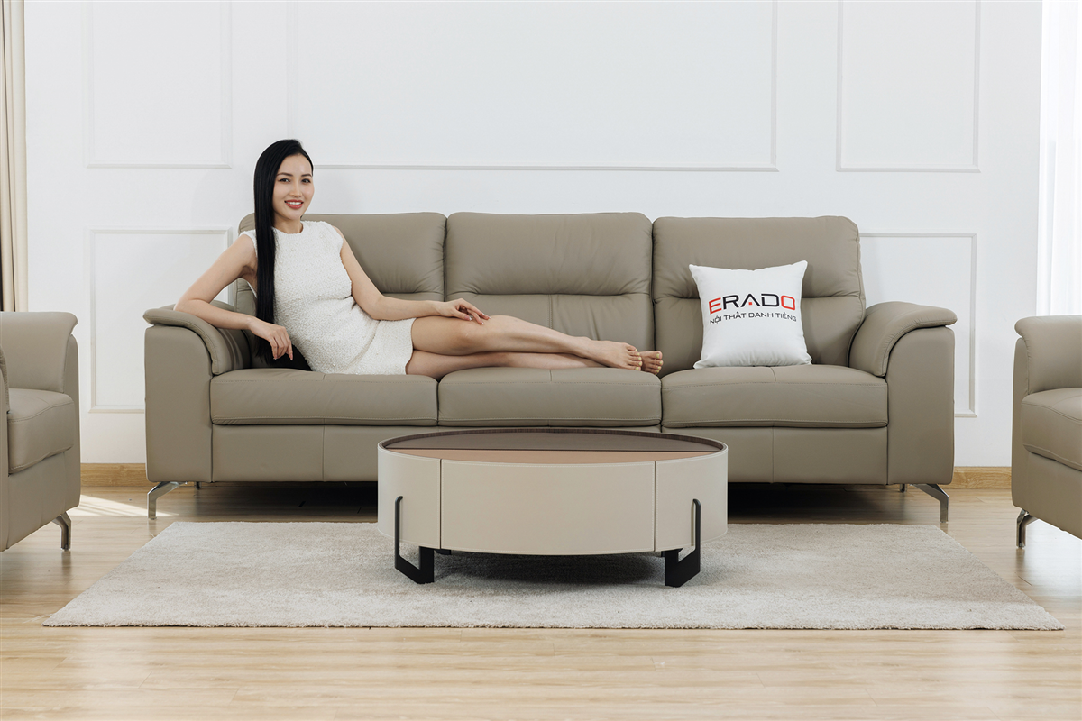 Sofa bộ da thật nhập khẩu Malaysia mã 9412