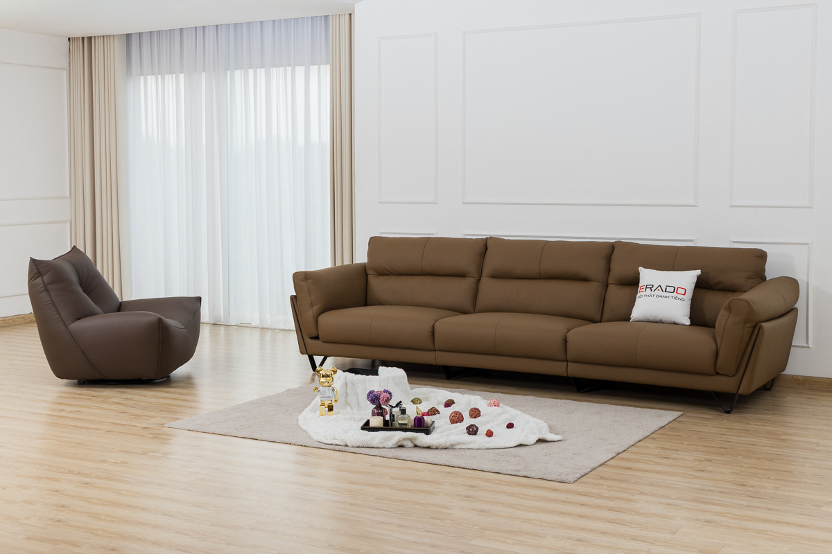 Sofa bò Ý 9122 - Sang trọng mọi góc nhìn