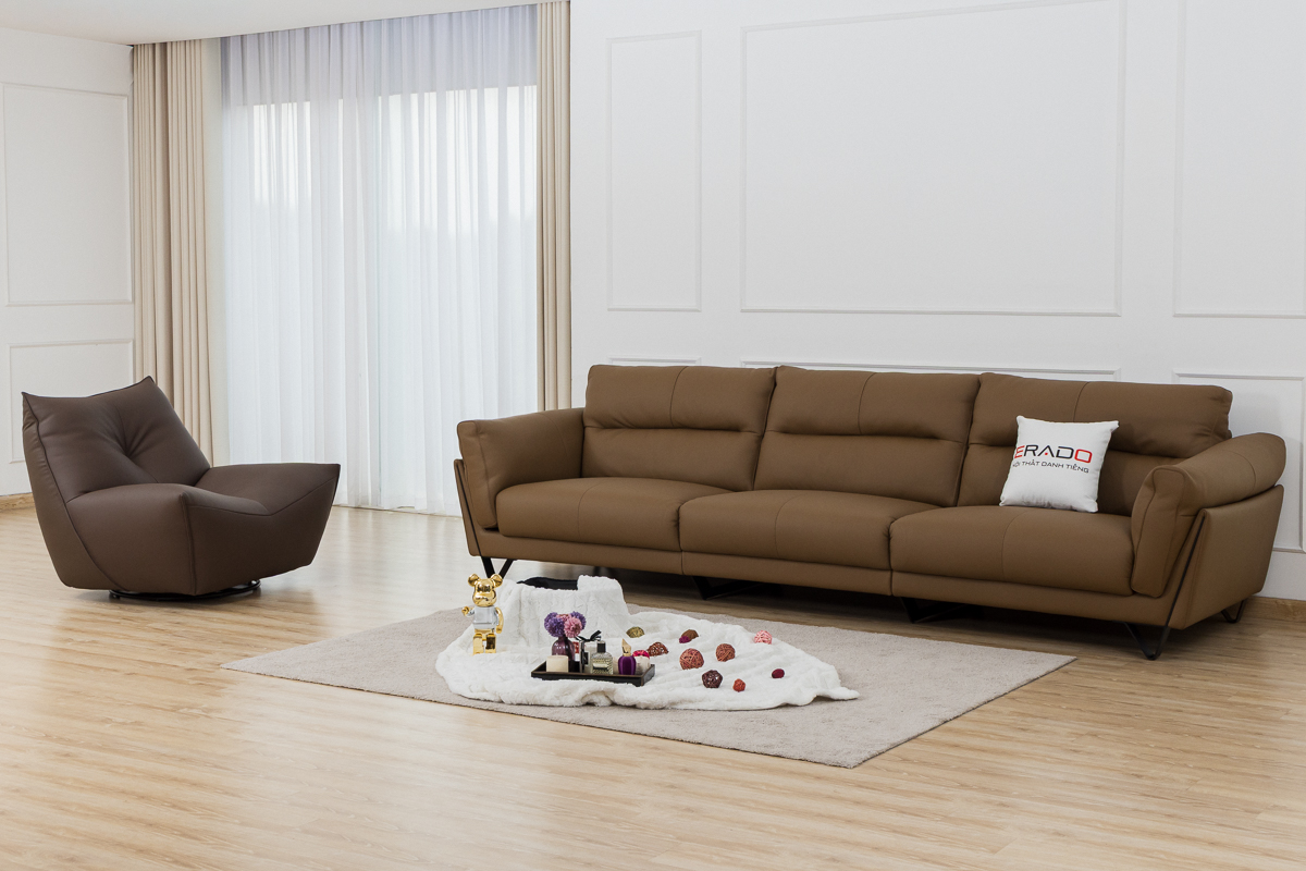 Sofa bò Ý 9122 - Sang trọng mọi góc nhìn