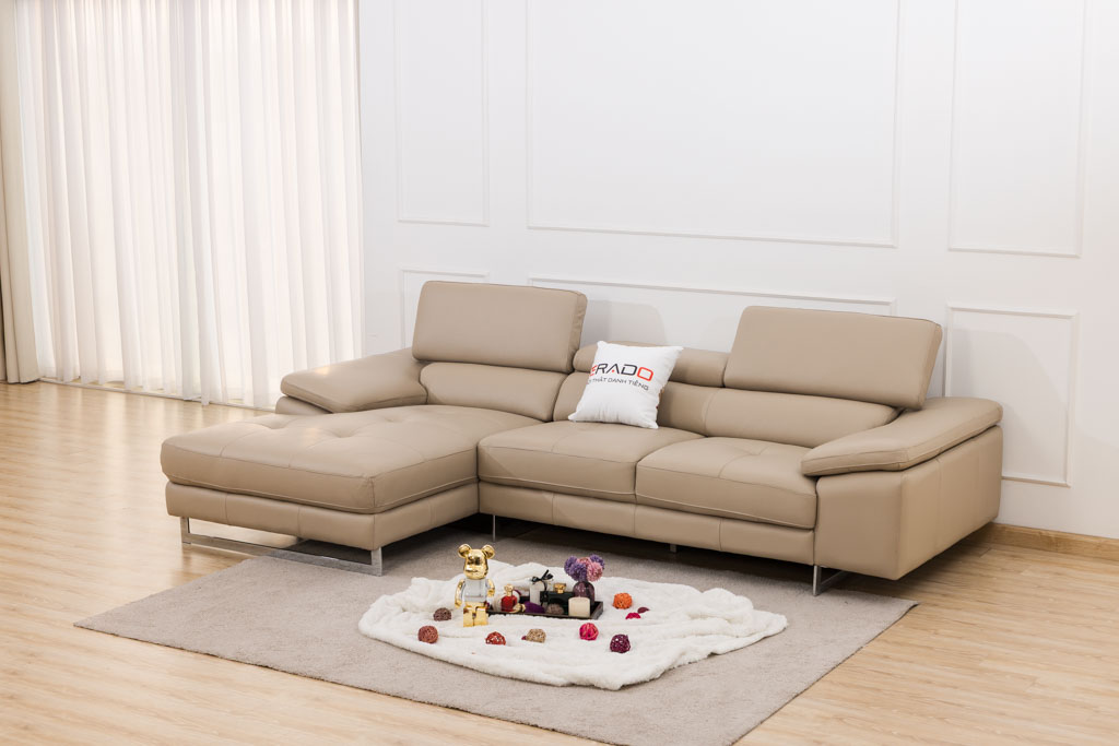 Sofa da bò 2129L - Nâng tầm cả phòng khách