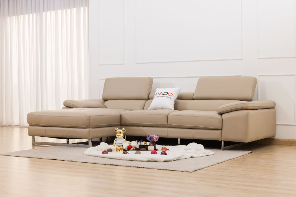 Sofa da bò 2129L - Nâng tầm cả phòng khách