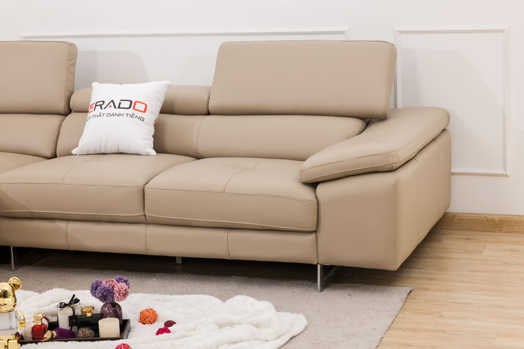 Sofa da bò 2129L - Nâng tầm cả phòng khách