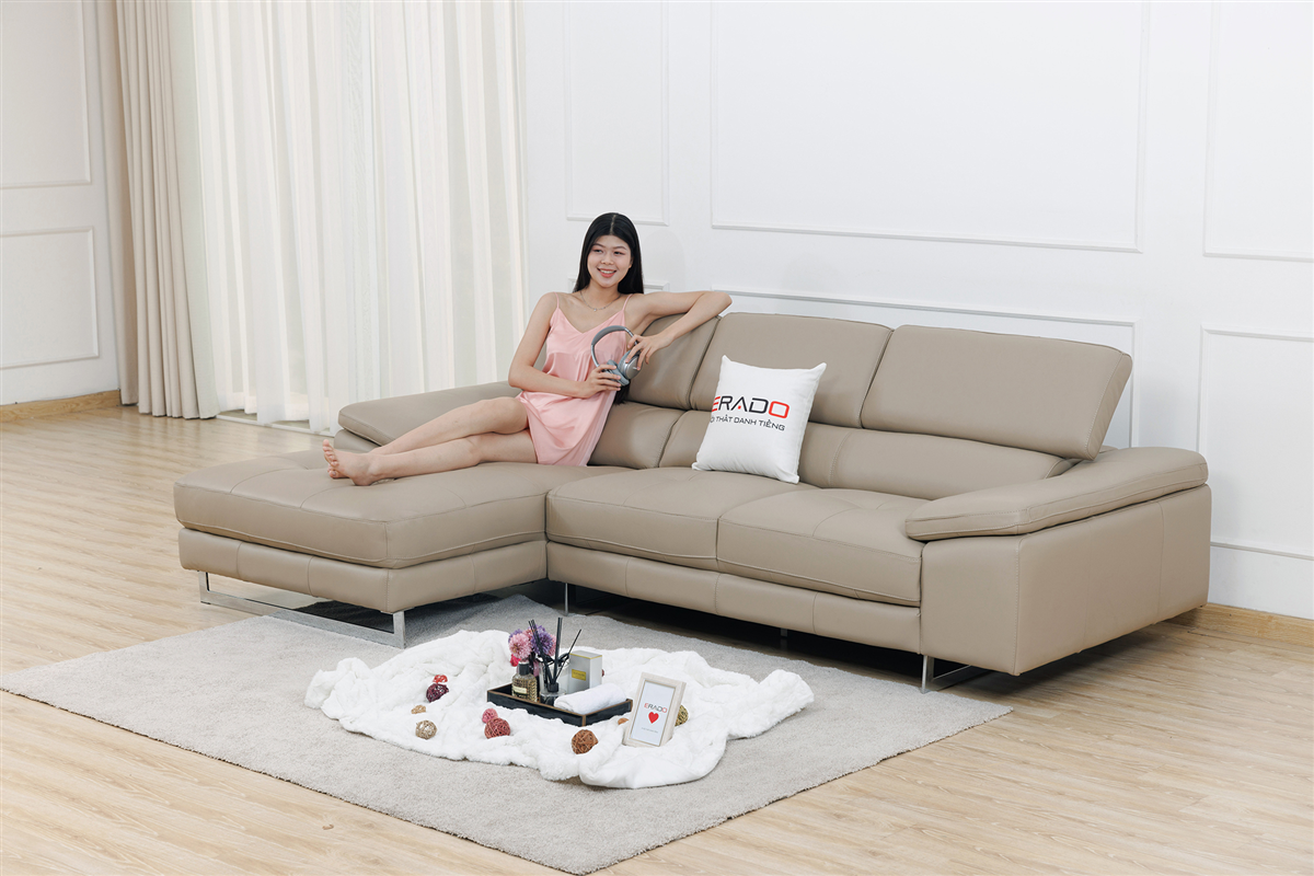 Sofa da bò thật 2129L-3 - Bán chạy nhờ giá tốt