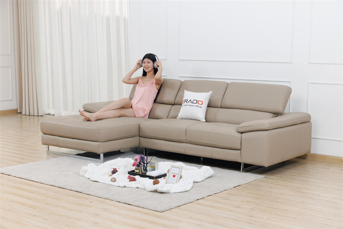 Sofa da bò thật 2129L-3 - Bán chạy nhờ giá tốt