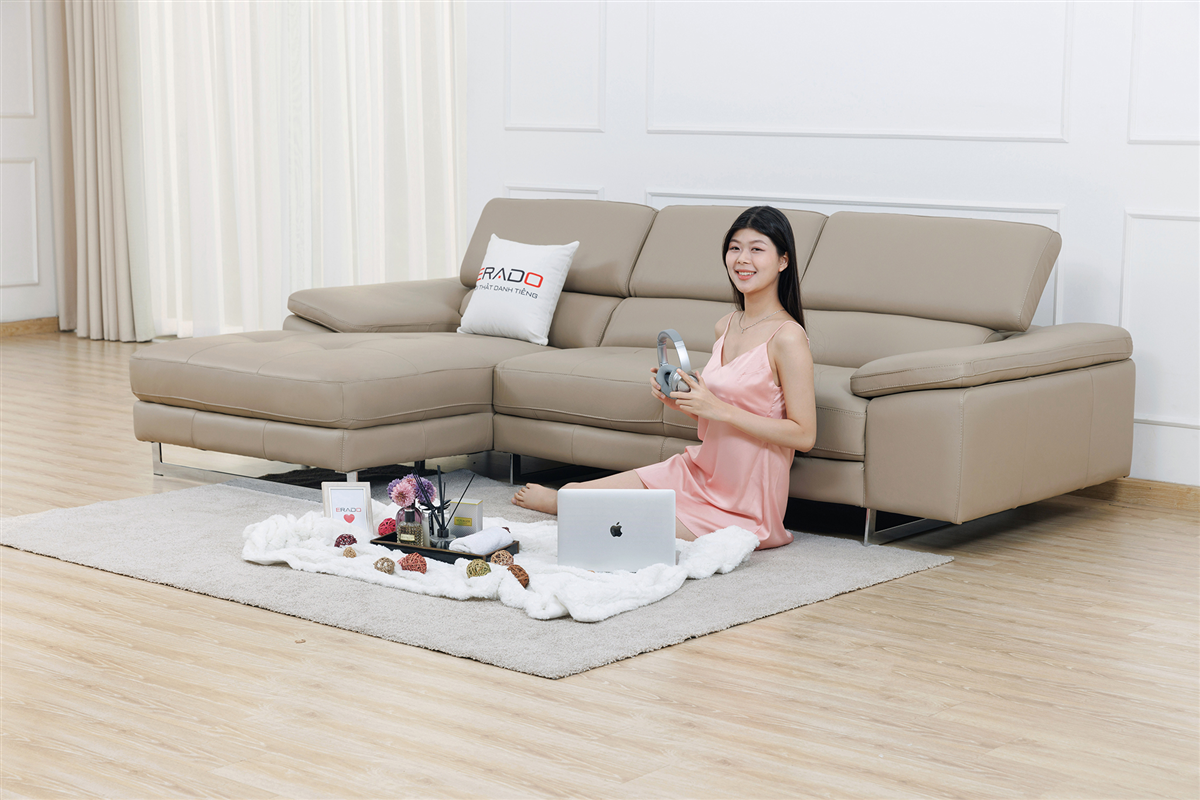 Sofa da bò thật 2129L-3 - Bán chạy nhờ giá tốt