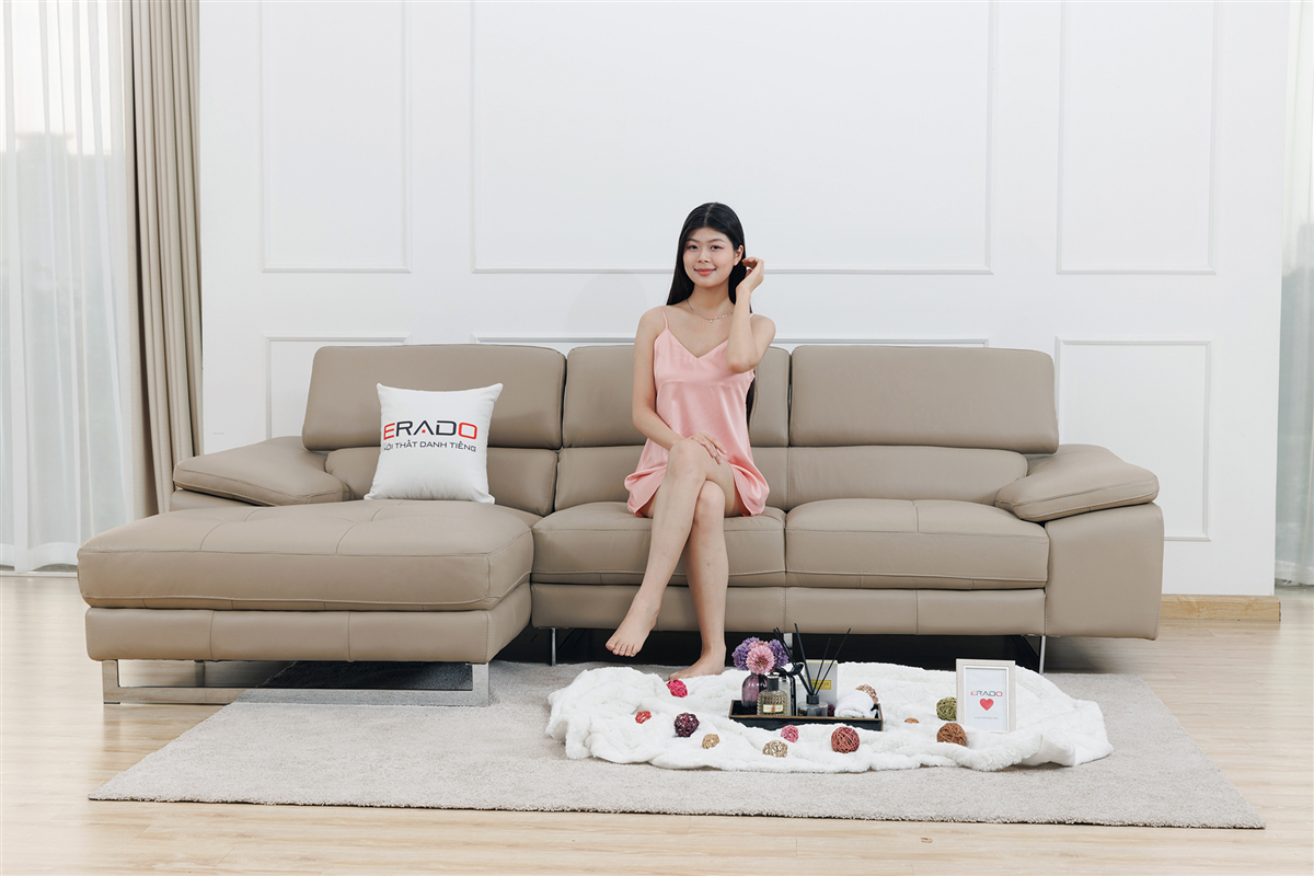 Sofa da bò thật 2129L-3 - Bán chạy nhờ giá tốt