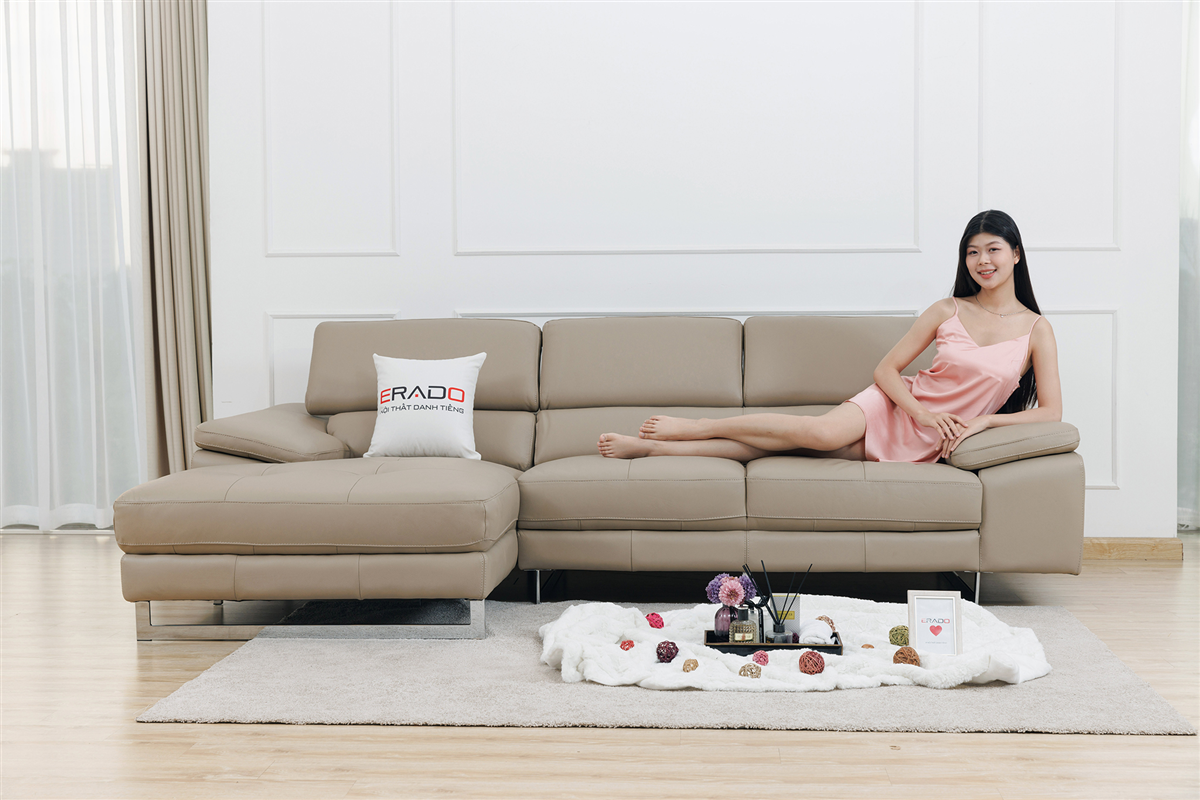 Sofa da bò thật 2129L-3 - Bán chạy nhờ giá tốt