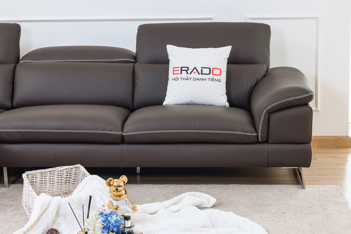 Sofa da bò thật 548 - Hoàn hảo cho phòng khách