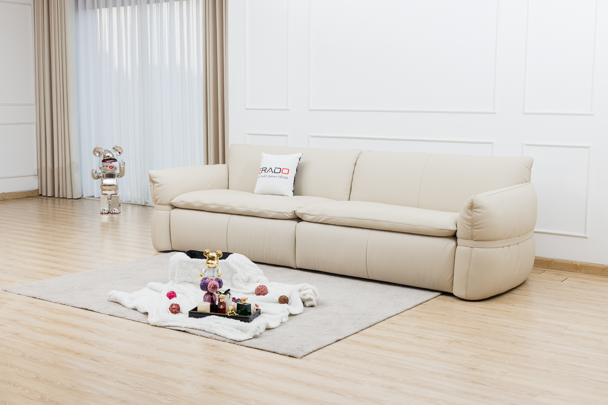 Sofa da bò Ý 9183 - Êm dịu thư giãn