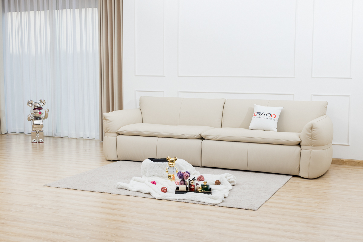 Sofa da bò Ý 9183 - Êm dịu thư giãn