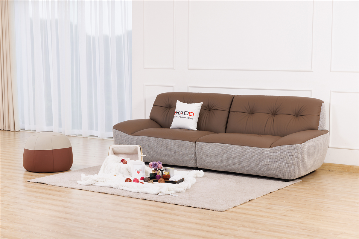 Sofa da bò Ý nhập nguyên bộ mã 9157