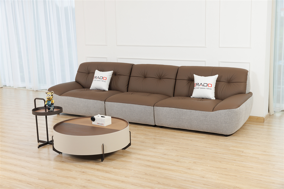 Sofa da bò Ý nhập nguyên bộ mã 9157