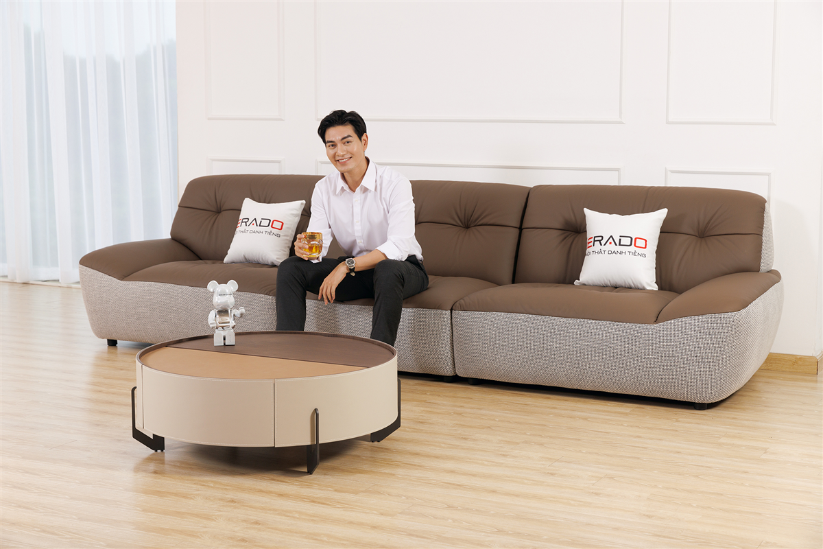 Sofa da bò Ý nhập nguyên bộ mã 9157