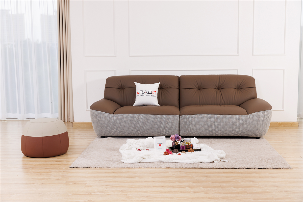 Sofa da bò Ý nhập nguyên bộ mã 9157A