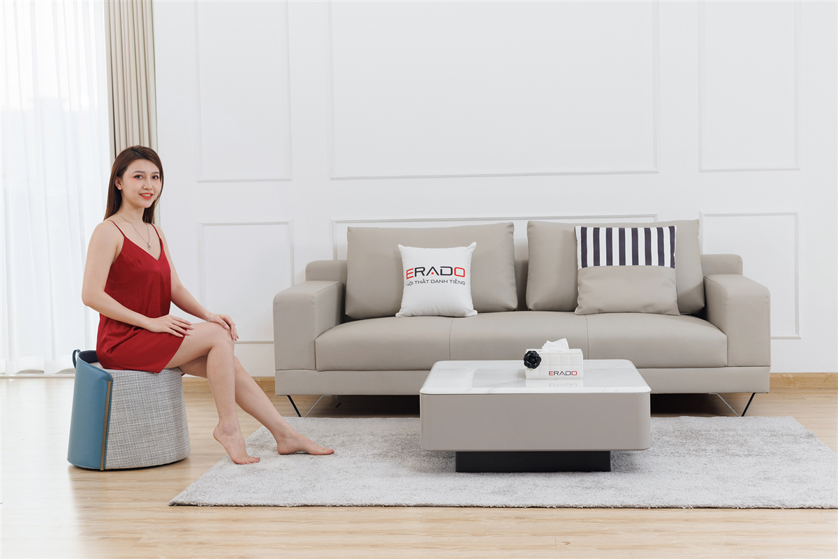 Sofa da cho căn hộ chung cư nhỏ AM30