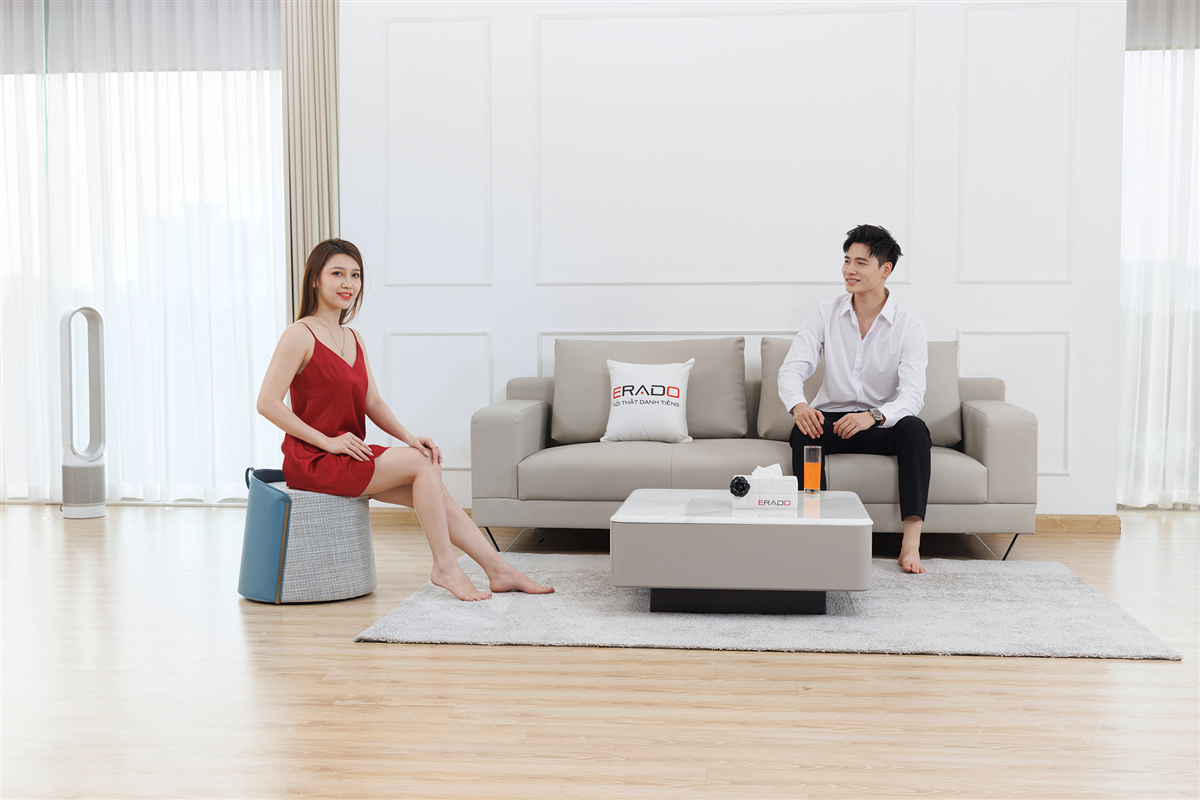 Sofa da cho căn hộ chung cư nhỏ AM30