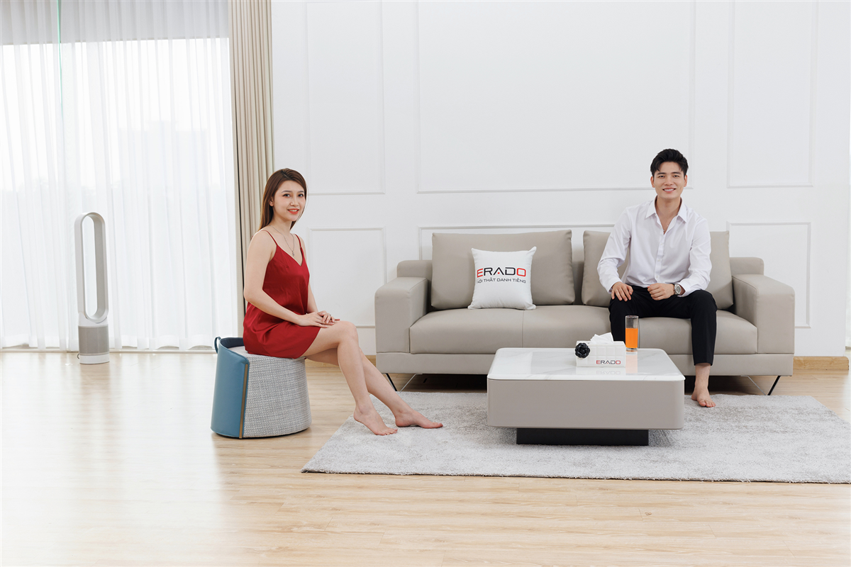 Sofa da cho căn hộ chung cư nhỏ AM30