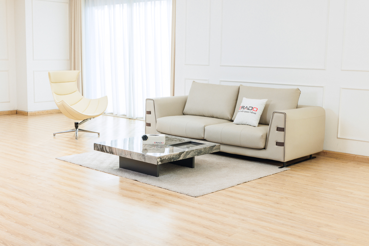 Sofa da cho phòng khách NV04