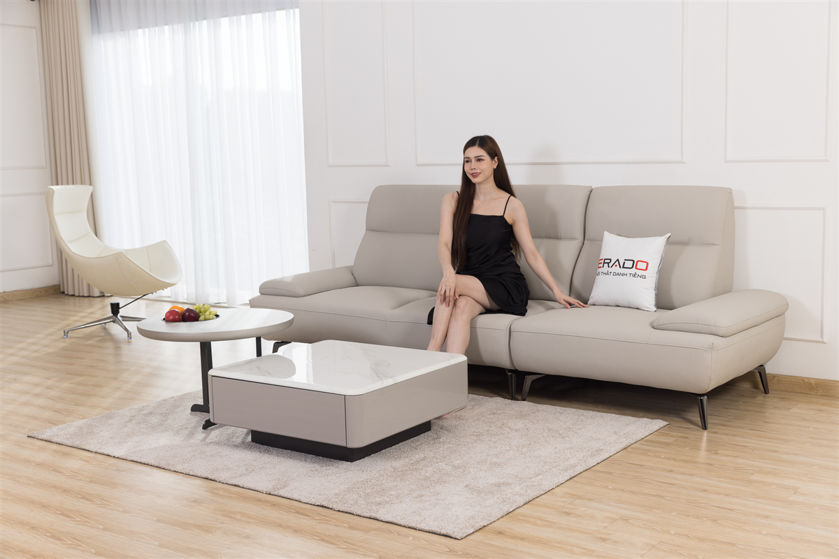 Sofa da đẹp AM23 sự thoải mái tối đa