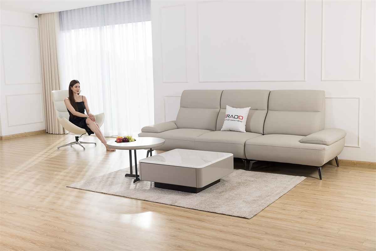 Sofa da đẹp AM23 sự thoải mái tối đa