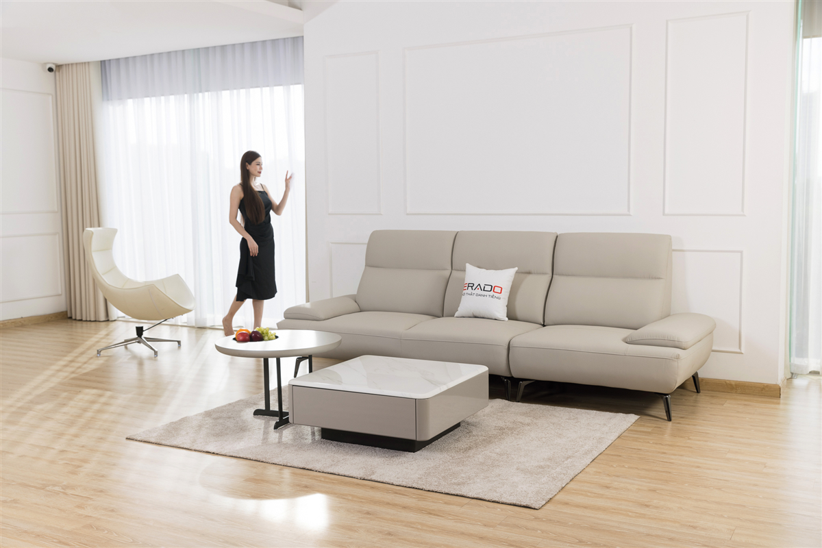 Sofa da đẹp AM23 sự thoải mái tối đa