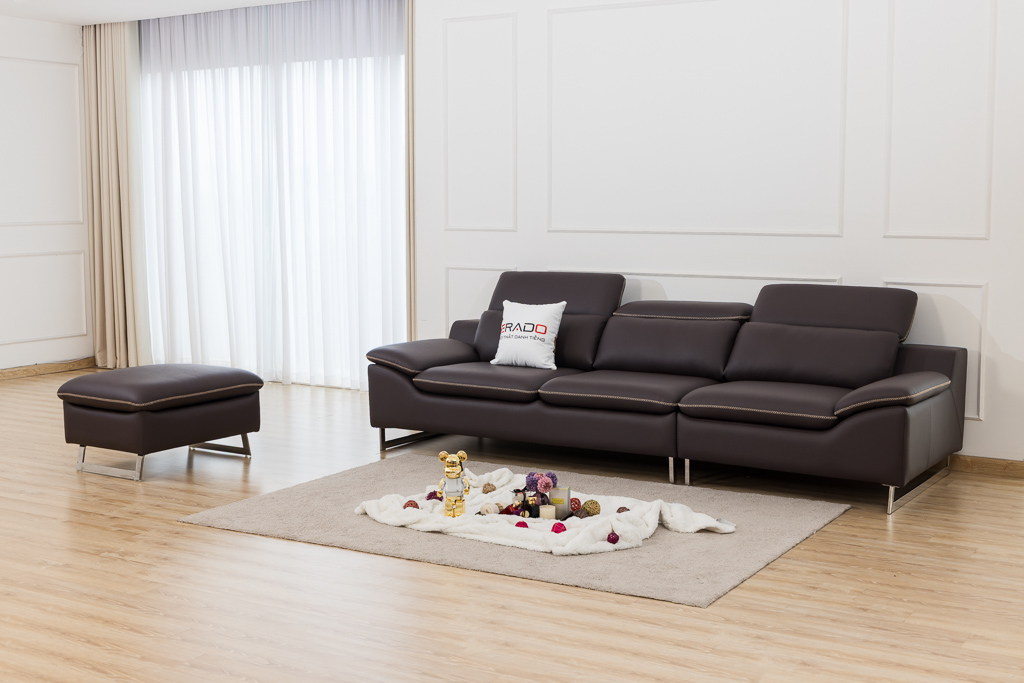 Sofa da mã NV122 - Chuẩn gu sống hiện đại