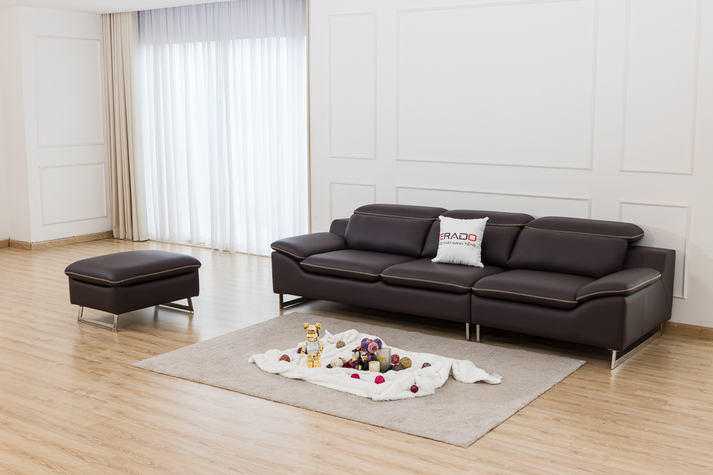 Sofa da mã NV122 - Chuẩn gu sống hiện đại
