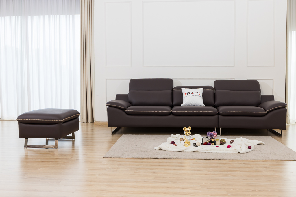 Sofa da mã NV122 - Chuẩn gu sống hiện đại
